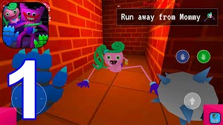 Blue Monster Escape - Gameplay Walkthrough Part 1 Chapter 1,2,3 Mommy Long Legs (iOS,Android)