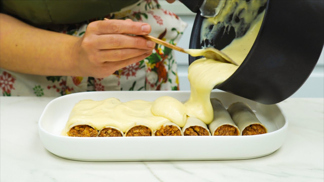 🔥 Canelones Rellenos de Carne para Navidad 🎄 ¡Súper Fáciles y Deliciosos!