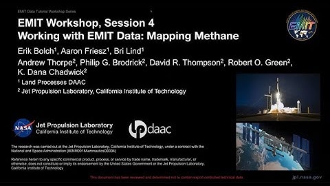 EMIT Data Tutorial Series Workshops Week 4- Working with EMIT Data: Mapping Methane