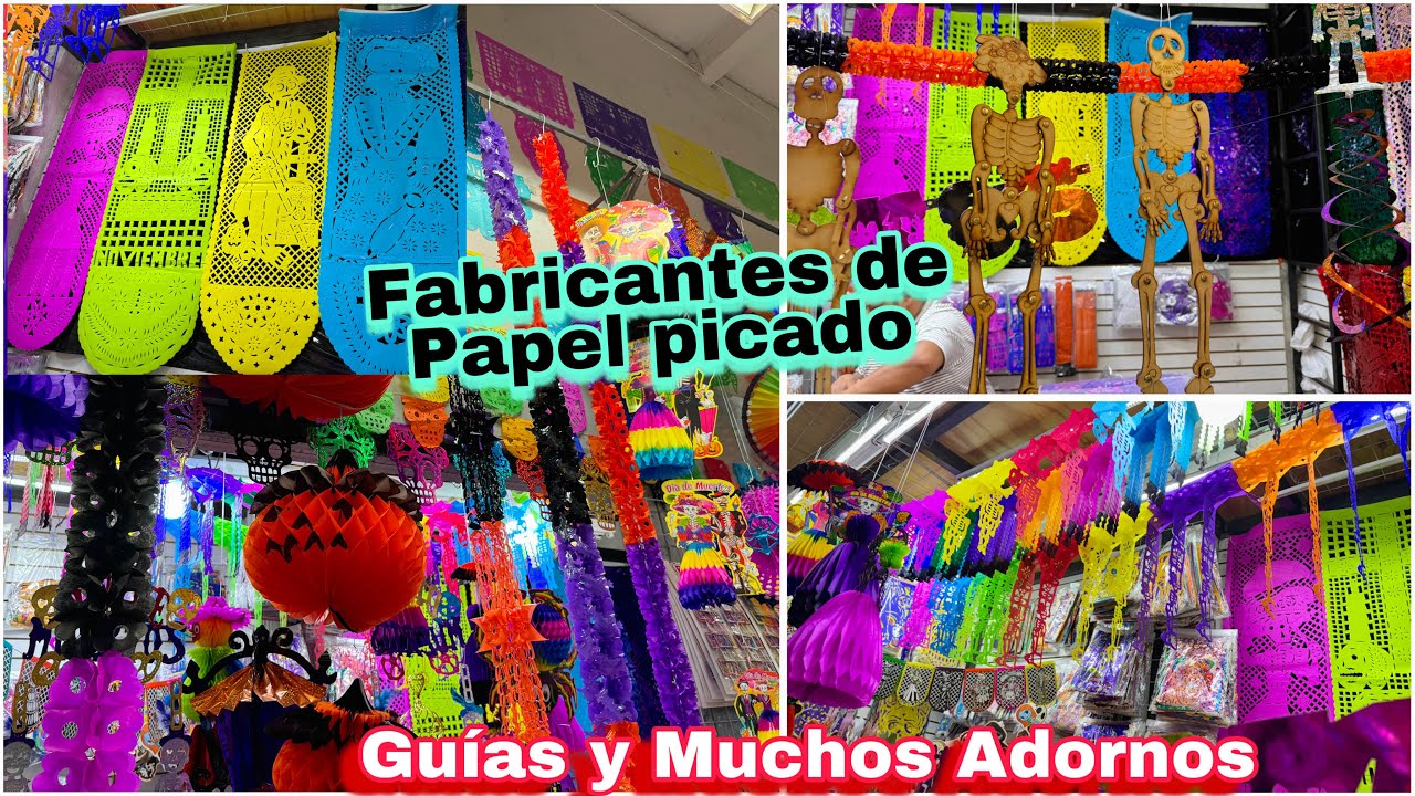💀 Papel Picado, Adornos DÍA de Muertos y Halloween CENTRO CDMX / FABRICANTES NACIONALES
