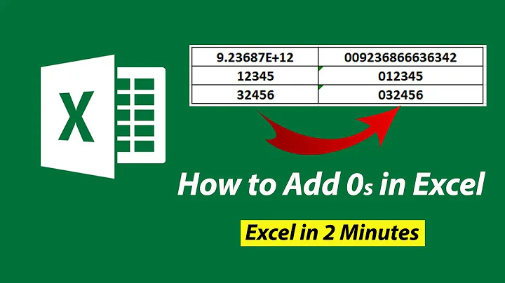 Add LEADING ZEROS Before Numbers in Excel | Excel Format Cell Number Starting With 0