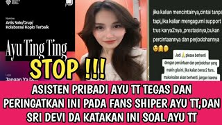 Suddenly Teh Ragil gave this message to Ayu tt's fans, and voted for Ayu tt in this awards nomina...