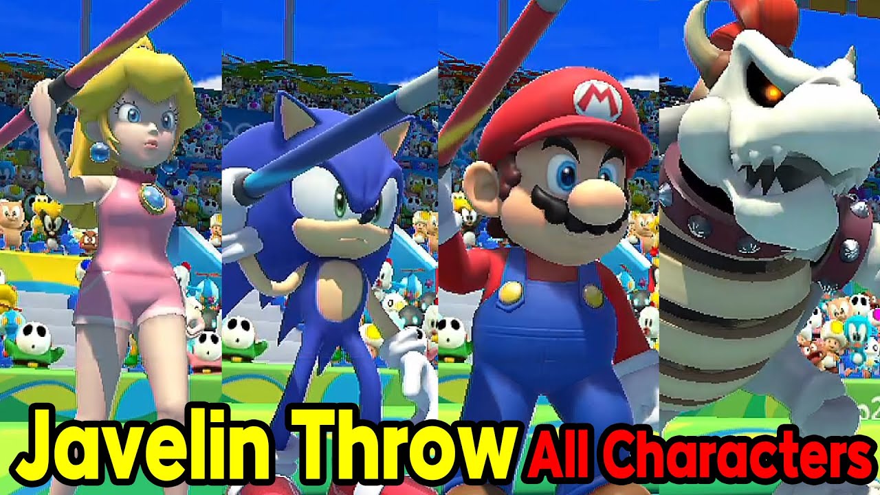 Mario & Sonic at the Rio 2016 Olympic Games - Javelin Throw (All Characters)
