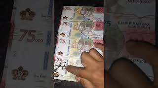 4 lembar Uang 75 Rb Satu Wajib Dikoleksi.