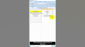 #shorts How to find simple interest in MS Excel #exceltips | interview question #formula of 2021