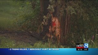 2 teens killed, 1 seriously hurt in fiery crash