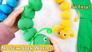 Easy DIY Sock Worms with No Sewing!