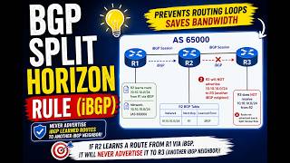 What is iBGP Split Horizon Rule? | BGP Explained with Example #routingandswitching #routingprotocols