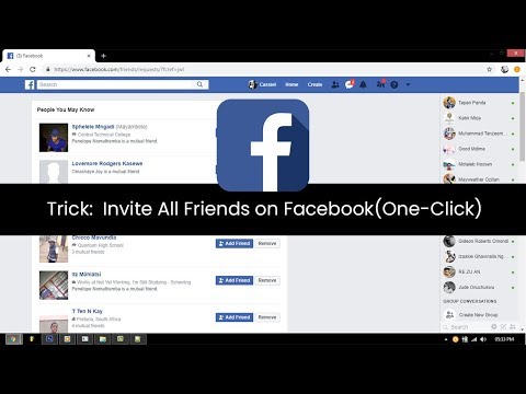 Wie einladen Alle Freunde auf Facebook At Once (One-Click) | 2019 Method