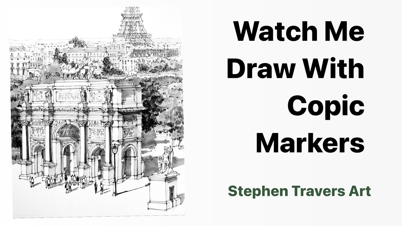 Watch Me Draw with Copic Markers - YouTube