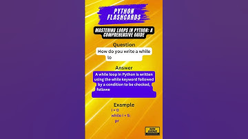 Mastering Loops in Python: A Comprehensive Guide #LoopsInPython #ForLoops #WhileLoops #PythonBasics