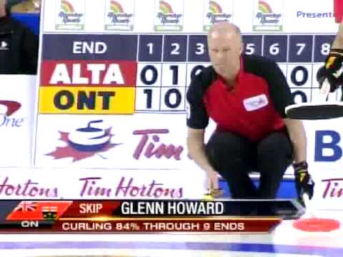 2009 Tim Hortons Brier - Glenn Howard Holes It (ONT vs. ALTA)