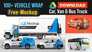 100+ vehicle wrap mockup free Download  car wrap design Bangla tutorial, Car van truck free mockup