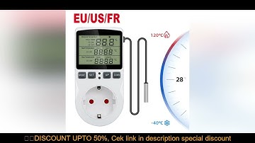 EU/US/FR Timer Socket Thermostat Digital Temperature Controller Socket Outlet With Timer Switch Sens