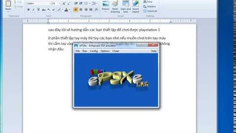 hướng dẫn thiết lập để chơi được playstation 1