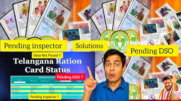 Ration Card Pending Problem — Pending Inspector / Pending DSO / Pending MRO Full Solution /Telangana