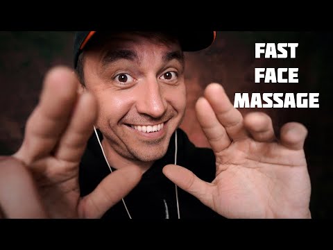 Fast and slow asmr hands sounds face massage