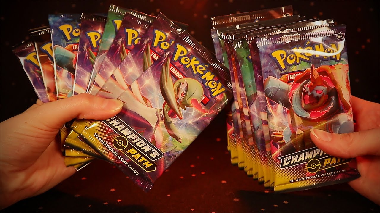 Opening Pokemon Champion's Path 🥇 ASMR Relax Crinkles and Cards Sounds