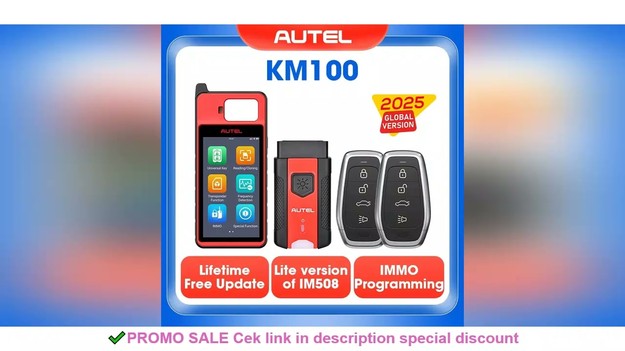 Autel MaxiIM KM100 Key Fob Programming Immobilizer Tool 2PCS Autel IKEY 60s Key Generation IMMO Key