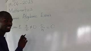Mathematics: Common algebraic errors 1