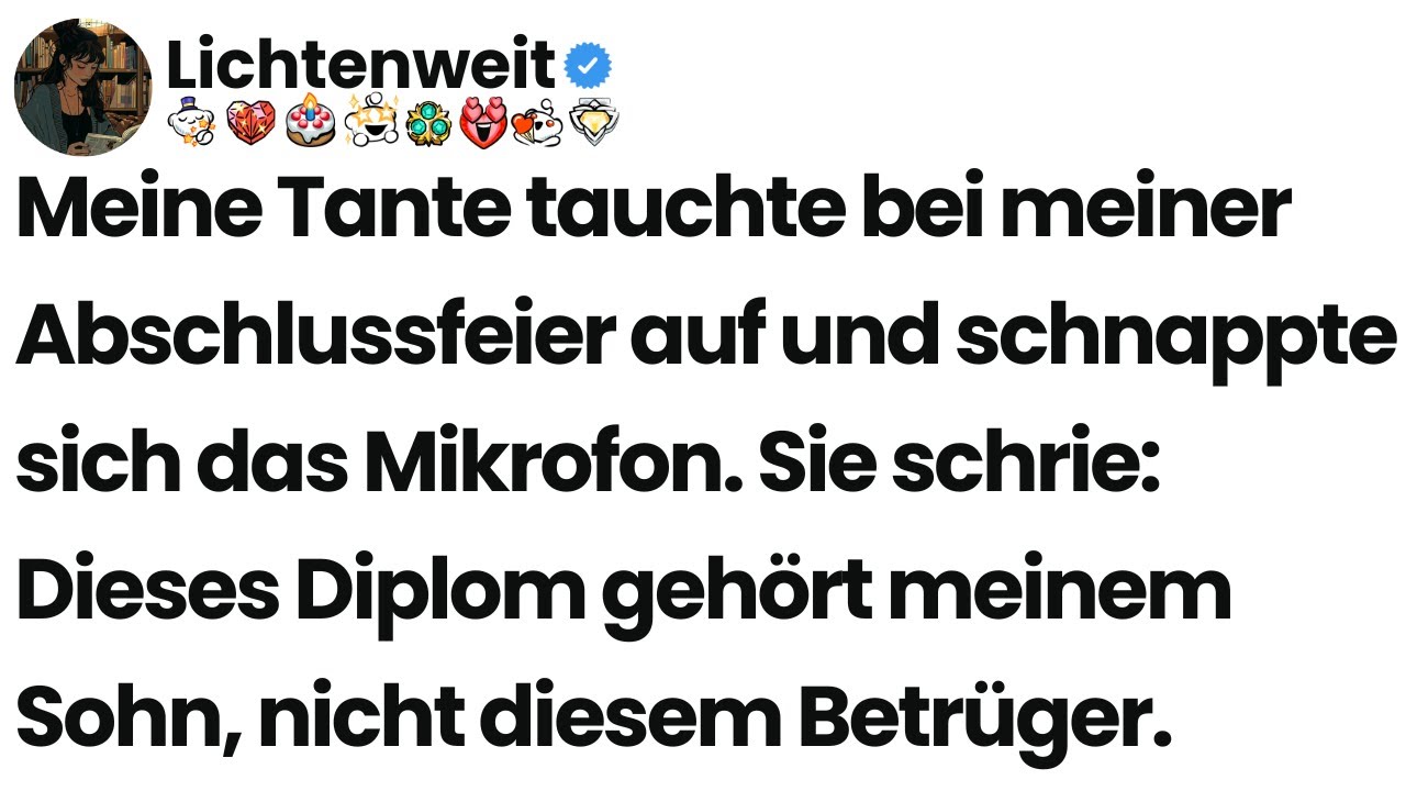 [Ganze Folge] Meine Tante tauchte bei meiner Abschlussfeier auf und schnappte sich das Mikrofon.