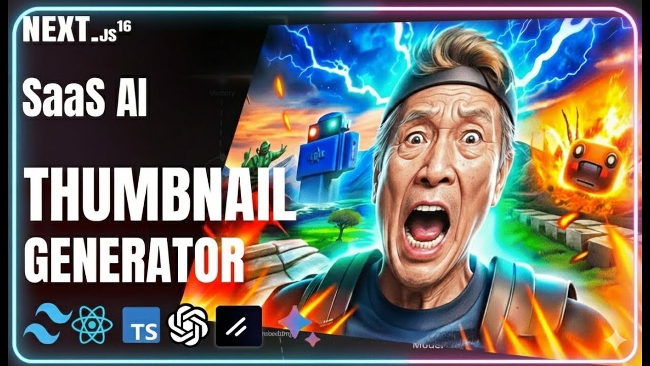 Let's Build A FullStack AI SaaS Thumbnail Generator with Next.JS 16, React, Shadcn, TailWind,Stripe