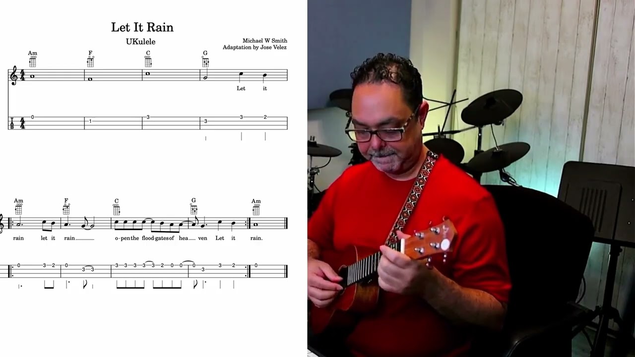 Let It Rain / Ukulele play along by Mr. Velez Virtual Music