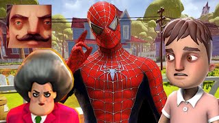 Hello Neighbor - New Secret Neighbor Summer Scary Teacher Aaron Spider-Man History Part 1206 TP screenshot 1