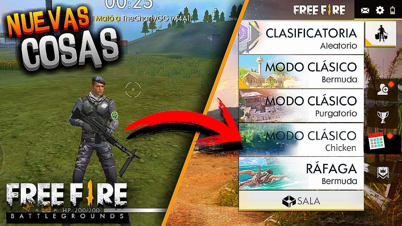 Como jugar modo clásico purgatorio Garena free fire 