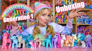 G1 My little Pony unboxing 80s 90s vintage girl toy haul  US/ Euro exclusive ponies  toy collector