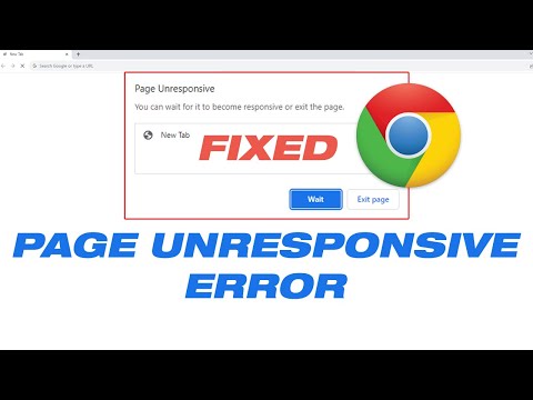 Fix Google Chrome Unresponsive Page Error