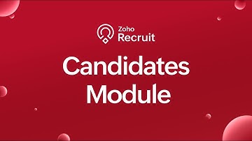 Manage and Track Candidates in Zoho Recruit