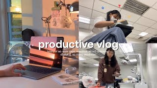 productive uni vlog 🌸: hours of lab days, macbook air m3 unboxing, studying, deadlines 😵‍💫