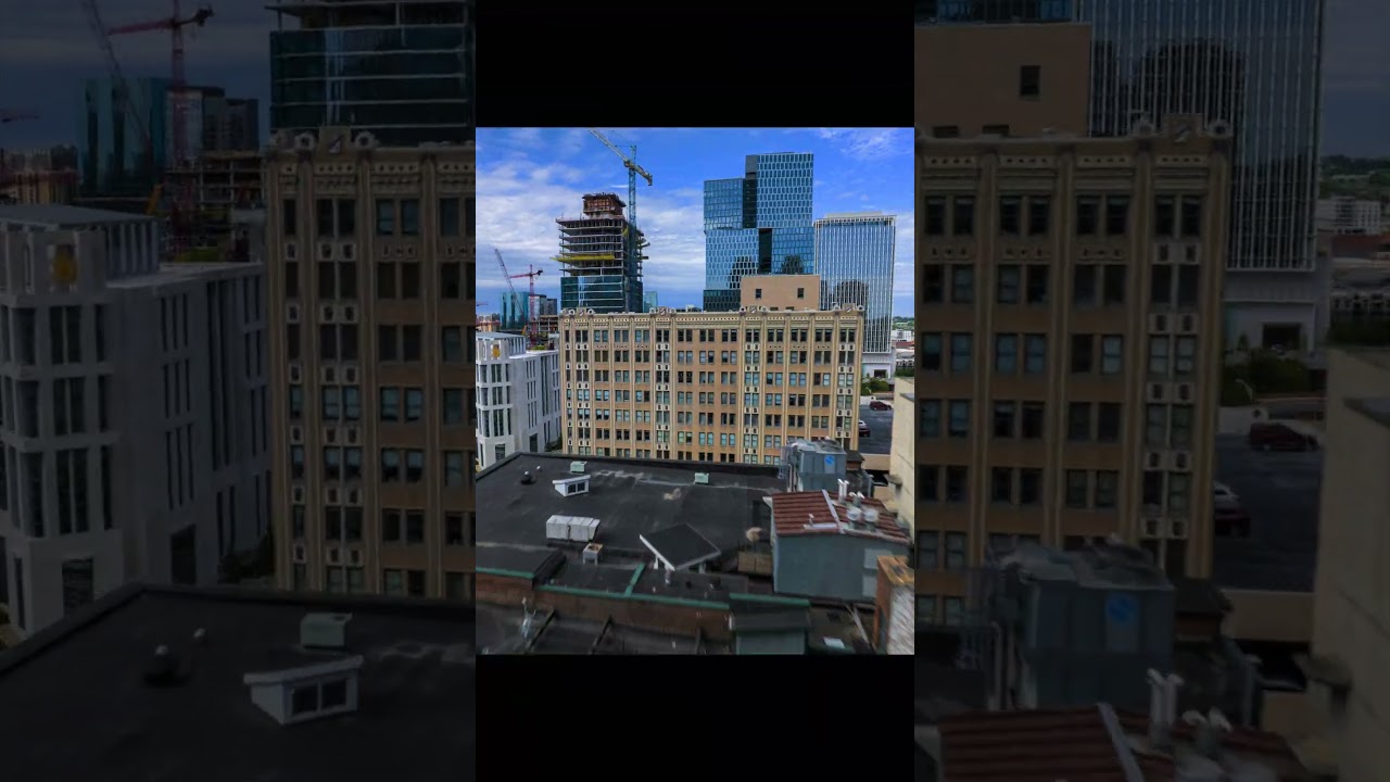 Epic top-down and between buildings in Downtown Nashville — Hyperlapse — DJI Mavic 3 Classic