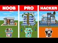Minecraft NOOB vs PRO vs HACKER: MODERN FAMILY HOUSE BUILD CHALLENGE / Animation