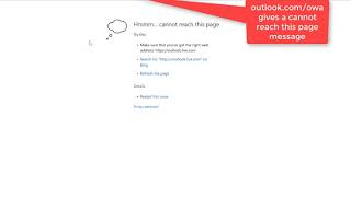 Hotmail issue Cannot login to Outlook.com, Live.com and Hotmail.com accounts in Australia 2020