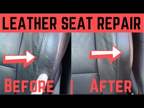 LEATHER SEAT REPAIR  How to repair your cars leather when it wears  through! 