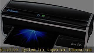 Fellowes Laminator Venus 2 125, Warm-up Machine, with Pouches Kit (5734801), Black, Silver, 5.1