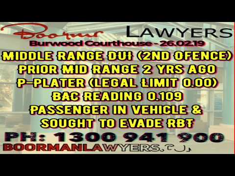 Video thumbnail: Burwood Second Mid Range PCA Court Video: 2nd Offence Video (NSW)