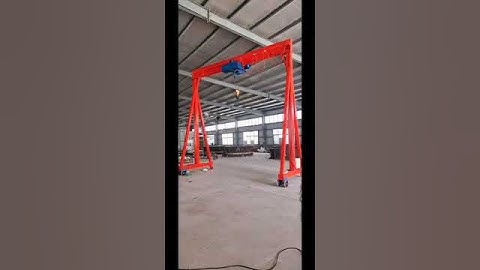 5 Ton Portable Gantry Crane with Low Headroom  Rope Hoist for Limited Space, Mobile & Economical