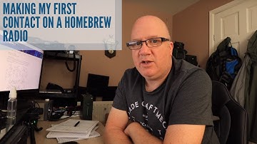 Making my first contact on the bitx40 homebrew QRP ham radio