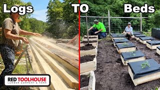 Milling Logs to Make 20 MINI RAISED Beds (Full Project from Log to Planted Bed) by Red Tool House - Homestead 3,164 views 3 days ago 31 minutes