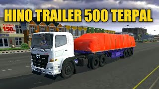 REVIEW MOD HINO TRAILER 500 || MOD BUSSID TERBARU