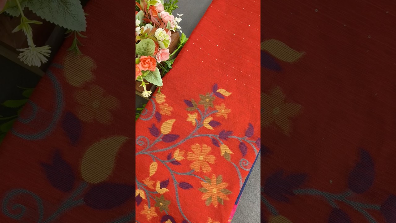 Soft Linen Silk Jamdani Saree