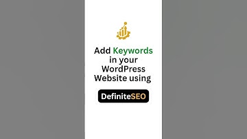 Add Keywords in WordPress Website using DefiniteSEO