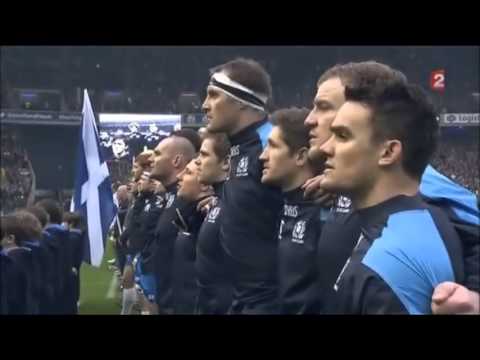 Flower of Scotland at Murrayfield against Italy 2013