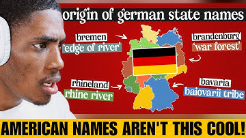 American Reacts to How German States Get Their Names?