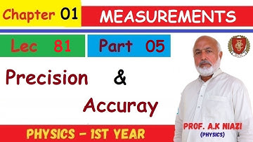 Precision and Accuracy | Examples | Ch.01(Part 5) | Prof. A.K NIAZI | LEC#81