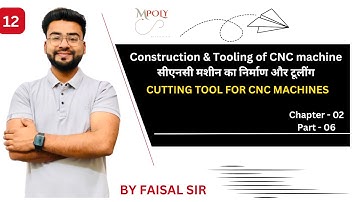 CNC Machines | Lecture 12 | Cha-2 P-6 | Cutting Tool For CNC| 6th Sem Diploma|#mpoly | By Faisal Sir