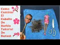 Como ponerle cabello a una barbie tutorial de reroot cambio de cabello jesus y sus dolls